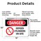 Signmission Oxygen Cylinders On Site Danger Sign, Aluminum, 14in W x 10in L, 2PK OS-2PACK-DS-A-1014-L-2057 - alternate 8